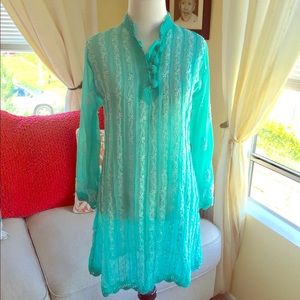 🌸Very pretty toiquoise dress in lace 🌸🌸